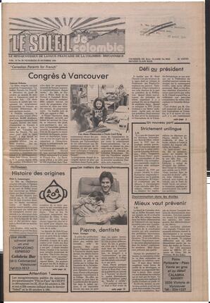 Le Soleil de Colombie, October 23, 1981, page 1