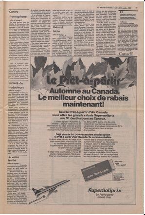 Le Soleil de Colombie, October 16, 1981, page 11