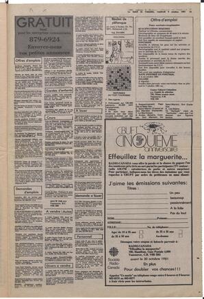 Le Soleil de Colombie, October 9, 1981, page 19