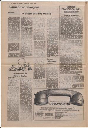Le Soleil de Colombie, October 9, 1981, page 4