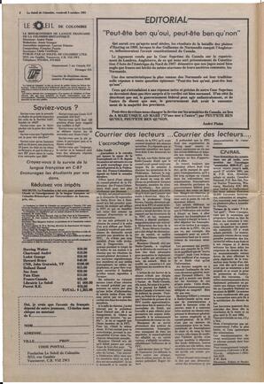 Le Soleil de Colombie, October 2, 1981, page 2