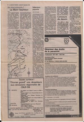 Le Soleil de Colombie, September 25, 1981, page 16