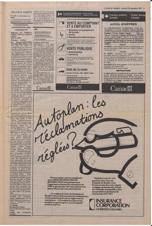 Le Soleil de Colombie, September 25, 1981, page 11