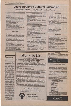 Le Soleil de Colombie, September 4, 1981, page 6