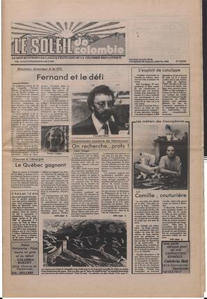 Le Soleil de Colombie, August 28, 1981, page 1