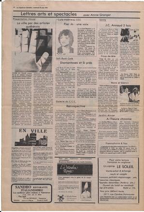Le Soleil de Colombie, June 26, 1981, page 12