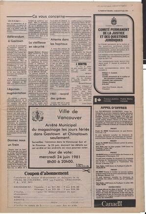Le Soleil de Colombie, June 19, 1981, page 7