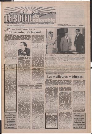 Le Soleil de Colombie, June 5, 1981, page 1