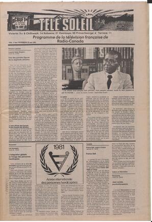 Le Soleil de Colombie, May 22, 1981, page 9