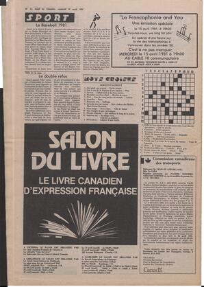 Le Soleil de Colombie, April 10, 1981, page 16