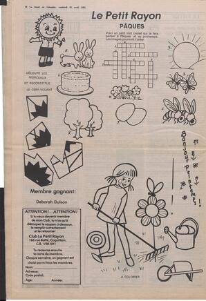 Le Soleil de Colombie, April 10, 1981, page 14