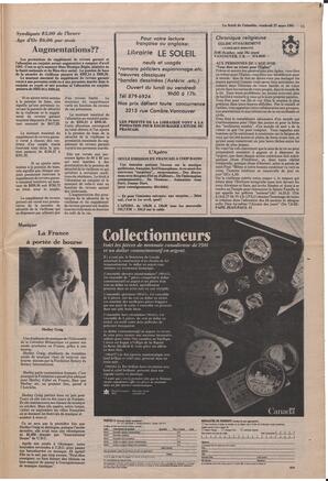 Le Soleil de Colombie, March 27, 1981, page 11