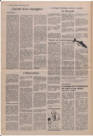 Le Soleil de Colombie, March 20, 1981, page 4