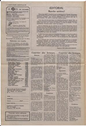 Le Soleil de Colombie, March 20, 1981, page 2