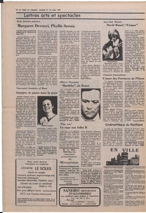Le Soleil de Colombie, March 13, 1981, page 12