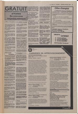 Le Soleil de Colombie, February 20, 1981, page 19