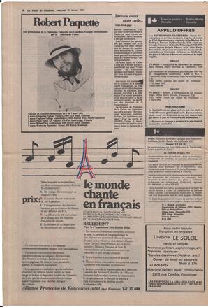 Le Soleil de Colombie, February 20, 1981, page 16