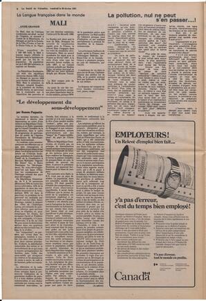 Le Soleil de Colombie, February 20, 1981, page 8