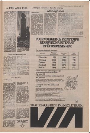 Le Soleil de Colombie, February 13, 1981, page 11