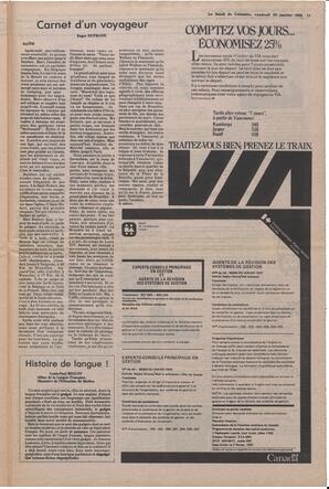 Le Soleil de Colombie, January 23, 1981, page 11