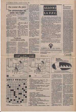 Le Soleil de Colombie, January 23, 1981, page 6