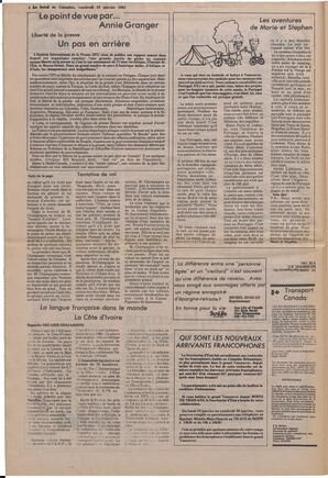 Le Soleil de Colombie, January 23, 1981, page 4