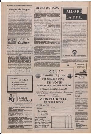 Le Soleil de Colombie, January 16, 1981, page 6