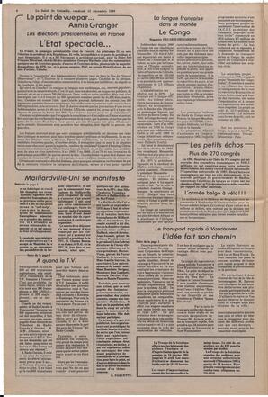 Le Soleil de Colombie, December 12, 1980, page 4
