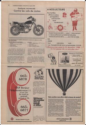 Le Soleil de Colombie, November 21, 1980, page 20