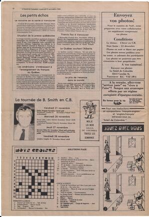 Le Soleil de Colombie, November 21, 1980, page 16