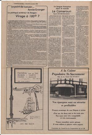 Le Soleil de Colombie, November 21, 1980, page 4