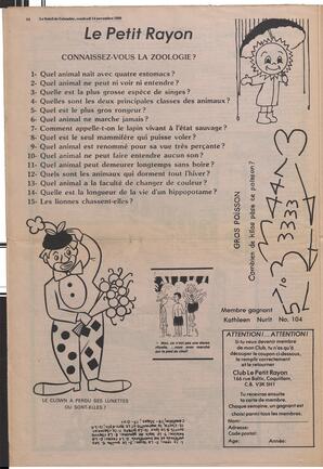 Le Soleil de Colombie, November 14, 1980, page 14