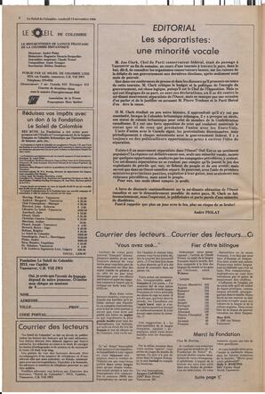 Le Soleil de Colombie, November 14, 1980, page 2