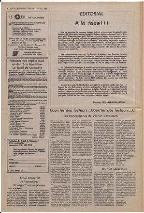 Le Soleil de Colombie, November 7, 1980, page 2