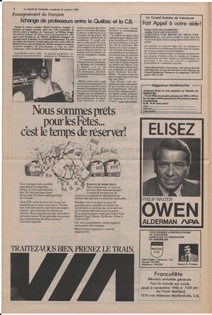Le Soleil de Colombie, October 31, 1980, page 6