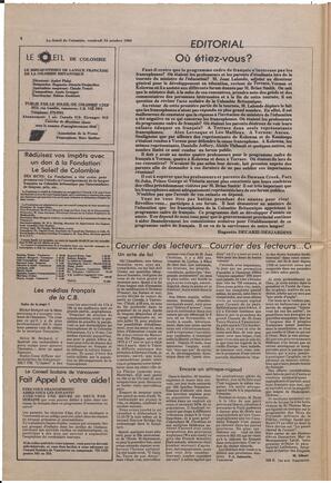 Le Soleil de Colombie, October 24, 1980, page 2