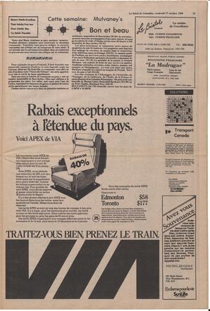 Le Soleil de Colombie, October 17, 1980, page 11