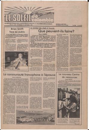 Le Soleil de Colombie, October 17, 1980, page 1