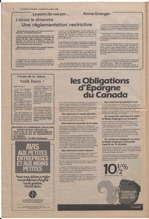 Le Soleil de Colombie, October 10, 1980, page 4