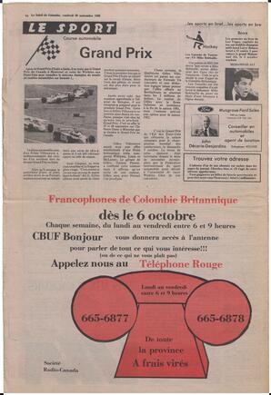 Le Soleil de Colombie, September 26, 1980, page 16