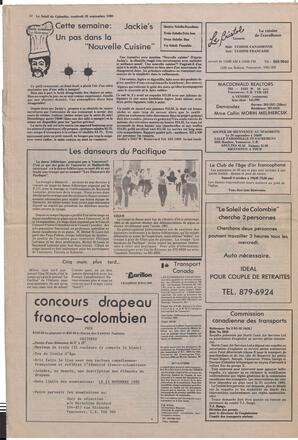Le Soleil de Colombie, September 26, 1980, page 12