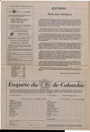 Le Soleil de Colombie, September 26, 1980, page 2