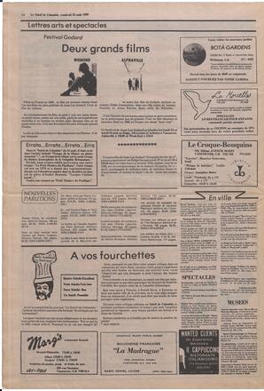 Le Soleil de Colombie, August 22, 1980, page 14