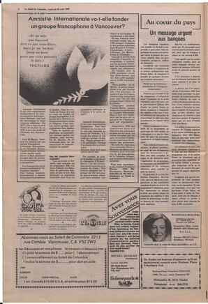 Le Soleil de Colombie, August 22, 1980, page 6