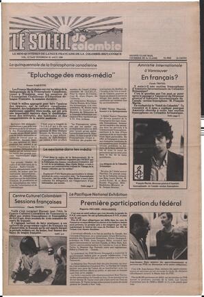 Le Soleil de Colombie, August 22, 1980, page 1