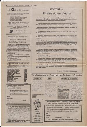 Le Soleil de Colombie, August 8, 1980, page 2
