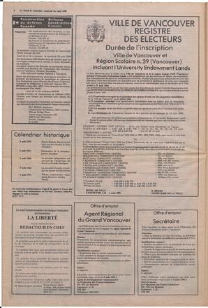 Le Soleil de Colombie, August 1, 1980, page 6