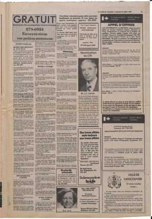 Le Soleil de Colombie, July 25, 1980, page 15