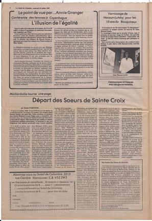 Le Soleil de Colombie, July 25, 1980, page 4