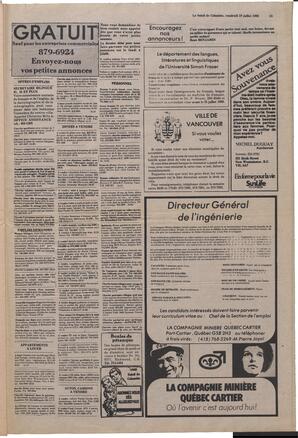 Le Soleil de Colombie, July 18, 1980, page 15